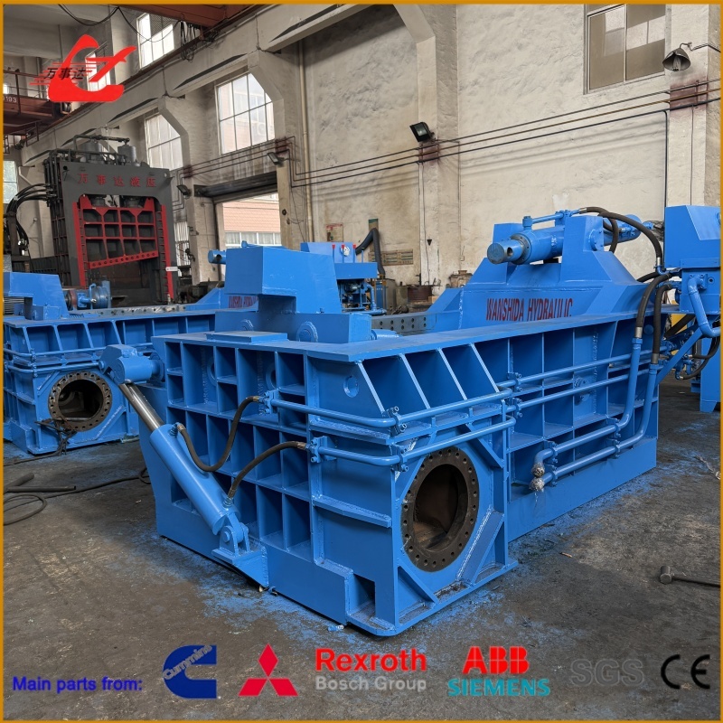 160 Ton Hydraulic Metal Baler With Large Compression Chamber And PLC Control For Efficient Scrap Recycling