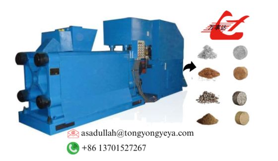 Presse à briquettes métallique sans vibration de 315 tonnes ⌀ Taille de briquette 120x180mm 1 ensemble Machine à briquettes de sciure de bois